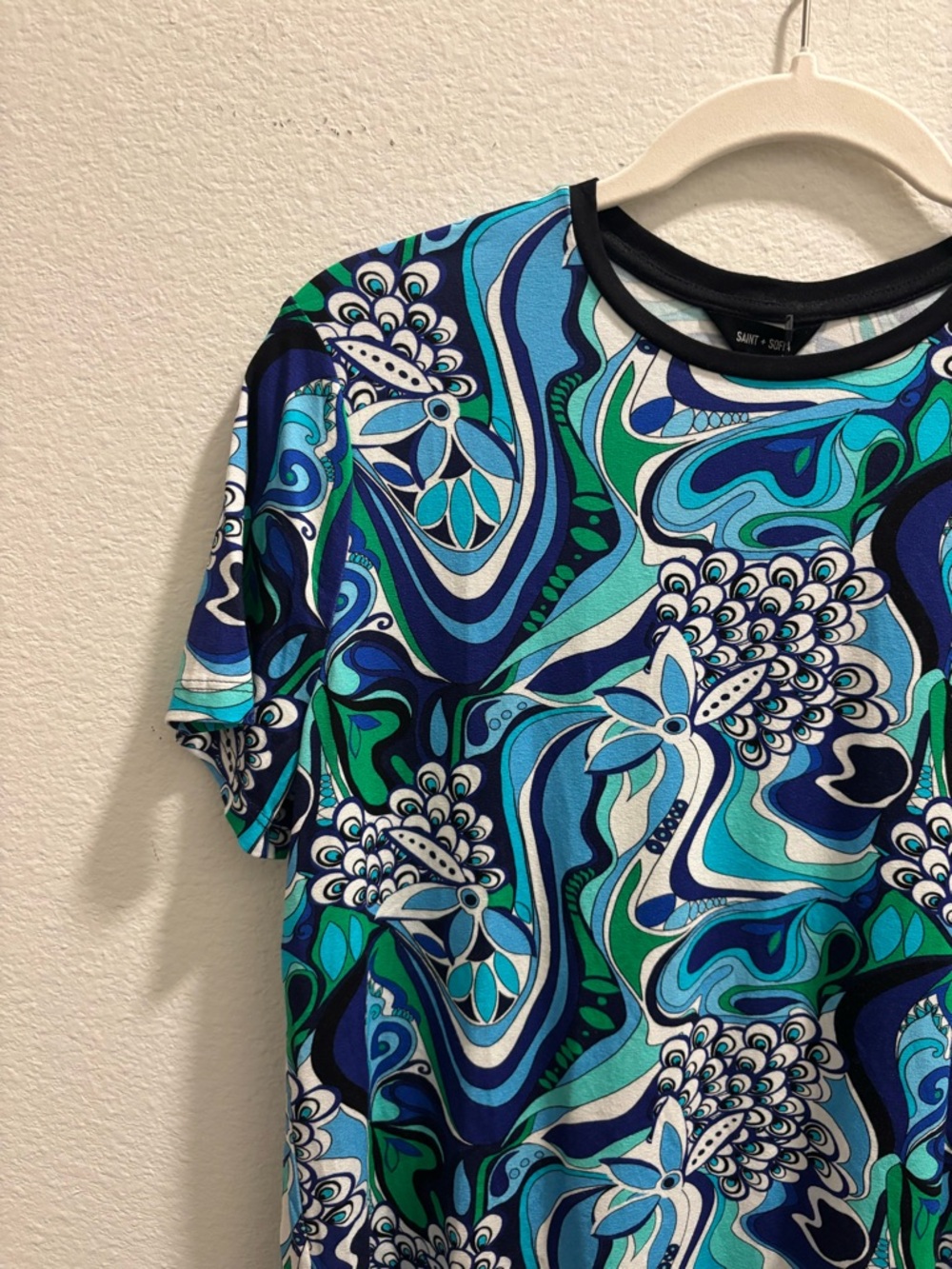 NWT Saint + Sofia Boyfriend Tee in paradise, size 4 (US), size XS (EU) - Picture 2 of 6